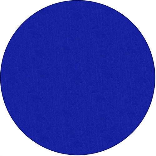 Flagship Carpets Classic Solid Color 6' Round Rug - Floor Rug - Traditional, Classic - 72" Length - Circle - Royal Blue - Nylon