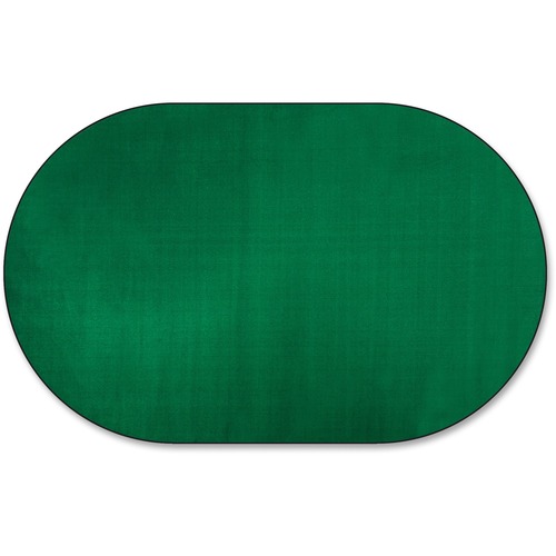 Flagship Carpets Classic Solid Color 12' Oval Rug - Floor Rug - Classic, Traditional - 12 ft Length x 90" Width - Oval - Green - Nylon