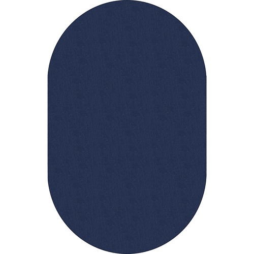 Flagship Carpets Classic Solid Color 12' Oval Rug - Floor Rug - Classic, Traditional - 12 ft Length x 90" Width - Oval - Navy - Nylon