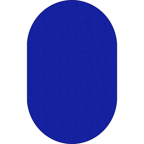 Flagship Carpets Classic Solid Color 12' Oval Rug - Floor Rug - Classic, Traditional - 12 ft Length x 90" Width - Oval - Royal Blue - Nylon