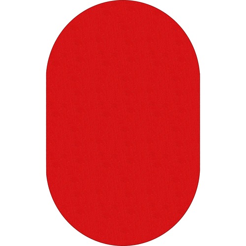 Flagship Carpets Classic Solid Color 12' Oval Rug - Floor Rug - Classic, Traditional - 12 ft Length x 90" Width - Oval - Red - Nylon