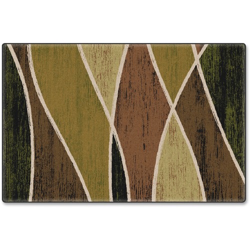 Flagship Carpets Green Waterford Design Rug - 72" Length x 48" Width - Green - Fiber, Nylon