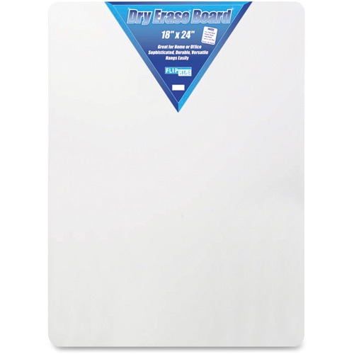 Flipside Unframed Dry Erase Board - 18" (1.5 ft) Width x 24" (2 ft) Height - White Surface - Rectangle - 1 Each