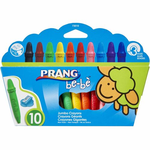 Prang be-be Jumbo Crayons - Assorted - 10 / Set