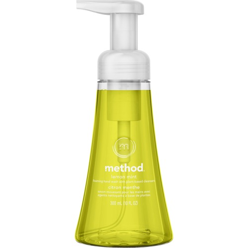 Method Foaming Hand Soap - Lemon Mint ScentFor - 10 fl oz (295.7 mL) - Pump Bottle Dispenser - Hand - Lemon Yellow - Paraben-free, Phthalate-free, Triclosan-free - 1 Each