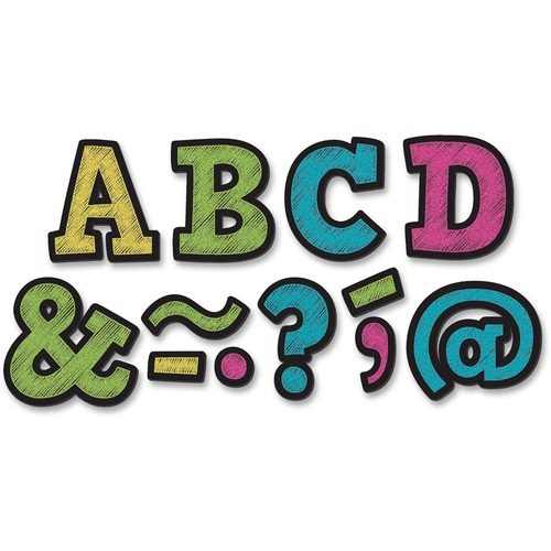 Teacher Created Resources 2" Bold Block Magnet Letters - Learning Theme/Subject - 87 x Letter Shape - Magnetic - Durable, Damage Resistant - 0.10" Height x 2" Width x 2" Depth - Multicolor - 87 / Pack