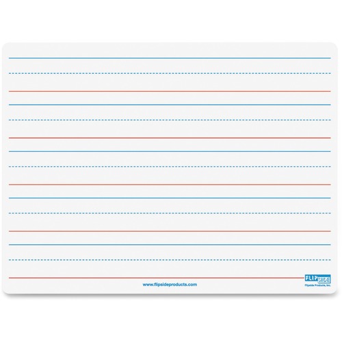 Flipside Double-sided Magnetic Dry Erase Board - 9" (0.8 ft) Width x 12" (1 ft) Height - White Surface - Rectangle - Magnetic - 1 Each