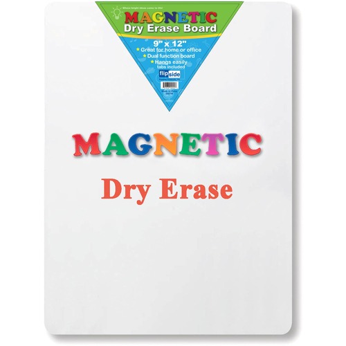 Flipside Magnetic Dry Erase Board - 9" (0.8 ft) Width x 12" (1 ft) Height - White Surface - Rectangle - Magnetic - 1 Each