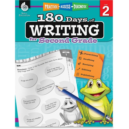 Shell Education 2nd Grade 180 Days of Writing Book Printed Book - 216 Pages - Shell Educational Publishing Publication - Book - Grade 2