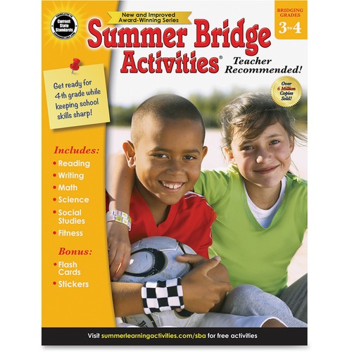 Summer Bridge Grade 3-4 Activities Workbook Activity Printed Book Printed Book - 160 Pages - Carson-Dellosa Publishing Publication - Book - Grade 3-4