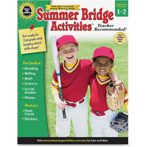 Summer Bridge Grade 1-2 Activities Workbook Activity Printed Book Printed Book - 160 Pages - Carson-Dellosa Publishing Publication - Book - Grade 1-2