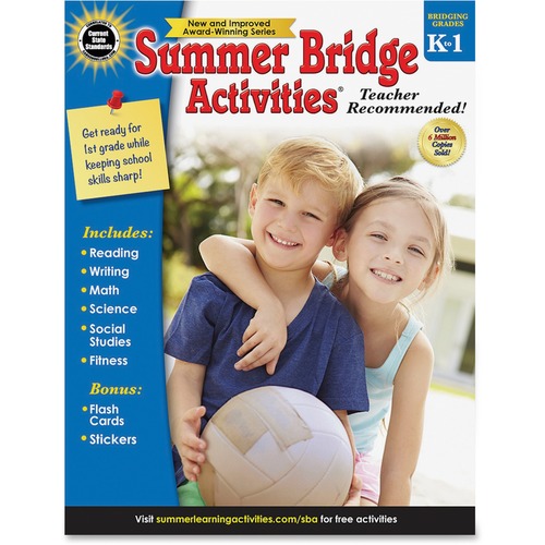 Summer Bridge Grade K-1 Activities Workbook Activity Printed Book Printed Book - 160 Pages - Carson-Dellosa Publishing Publication - Book - Grade K-1