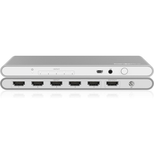 KanexPro 4K/30Hz HDMI 5X1 Switcher - Notebook, Apple TV, PlayStation 4, Blu-ray Disc Player Compatible - 5 x HDMI Input, 1 x HDMI Output