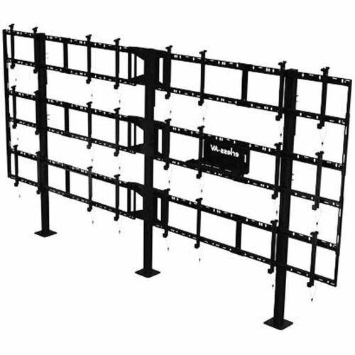 Peerless-AV SmartMount Modular Video Wall Pedestal Mount 4x3 Configuration - Up to 55" Screen Support - 544.31 kg Load Capacity - 93.41" (2372.61 mm) Height x 14.30 ft (4359.40 mm) Width x 13.30" (337.82 mm) Depth - Wall Mountable - Aluminum - Black