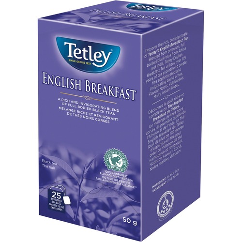 Tetley® English Breakfast Tea Black Tea - 25 Teabag - 25 / Box