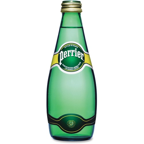 Perrier Green Water Bottle Cut Glasses Green, Eco Tumblers