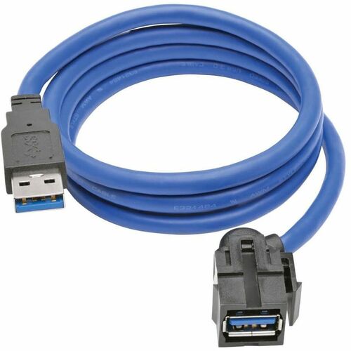 Tripp Lite USB 3.0 Superspeed Keystone Jack Type-A Extension Cable M/F 3 ft - USB for Computer, Keyboard, Hard Drive, Flash Drive - 640 MB/s - Extension Cable - 3 ft - 1 x Type A Male USB - 1 x Type A Female USB - Gold-plated Contacts, Nickel Plated - Shi