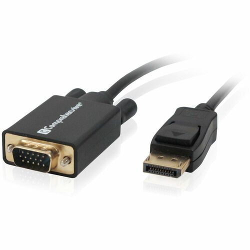 Comprehensive Displayport to VGA Adapter Converter Cable - 6ft - 6 ft DisplayPort/VGA A/V Cable for Computer, Monitor, Audio/Video Device, HDTV, PC, Graphics Card - First End: 1 x DisplayPort Digital Audio/Video - Male - Second End: 1 x 15-pin HD-15 - Mal