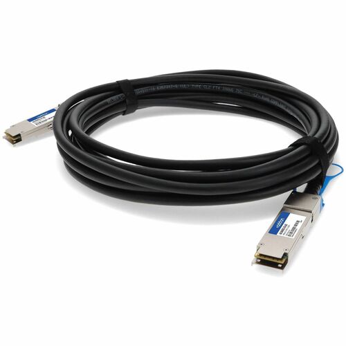 AddOn AA1404031-E6-AO Twinaxial Network Cable - 9.8 ft Twinaxial Network Cable for Network Device - First End: 1 x QSFP+ Network - Second End: 1 x QSFP+ Network - 40 Gbit/s - 30 AWG - 1 - TAA Compliant