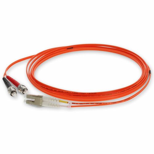 AddOn Fiber Optic Duplex Patch Network Cable - 32.8 ft Fiber Optic Network Cable for Patch Panels, Hubs, Switches, Media Converters, Router, Network Device - First End: 2 x LC Network - Male - Second End: 2 x ST Network - Male - 1 Gbit/s - Patch Cable - R