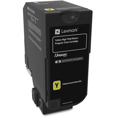 Lexmark Unison Original Toner Cartridge - Laser - High Yield - 12000 Pages - Yellow - 1 Each - Laser Toner Cartridges - LEX74C1HY0