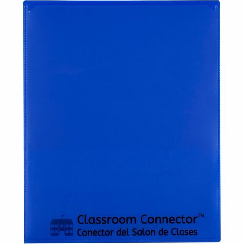 C-Line Classroom Connector Letter Report Cover - 8 1/2" x 11" - 2 Internal Pocket(s) - Blue - 25 / Box