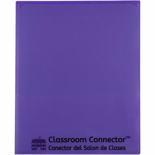 C-Line Classroom Connector Folders, Purple, 25/BX, 32009 - Letter - 8 1/2" x 11" Sheet Size - 2 Internal Pocket(s) - Polypropylene - Purple - 25 / Box