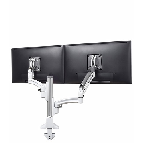 Chief KONTOUR K1C220WXRH Mounting Arm for Monitor - White - 2 Display(s) Supported - 25 lb Load Capacity - 100 x 100, 75 x 75 - 1 Each
