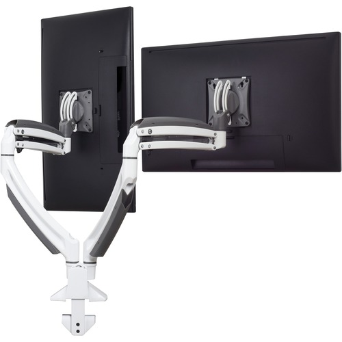 Chief Kontour K1D220W Clamp Mount for Monitor - White - TAA Compliant - 2 Display(s) Supported - 30" Screen Support - 50 lb Load Capacity - 75 x 75, 100 x 100 - 1 Each