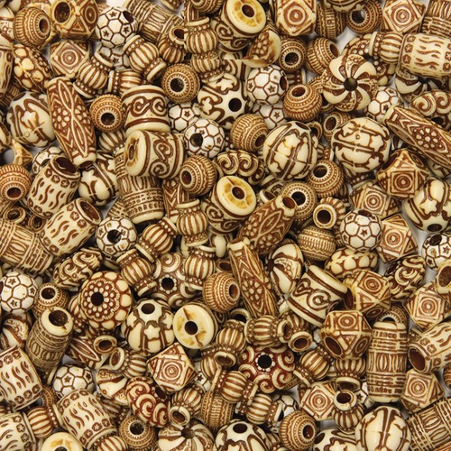 Creativity Street Mixed Bone Beads - Project, Craft - Recommended For 3 Year - 1 / Pack - Assorted