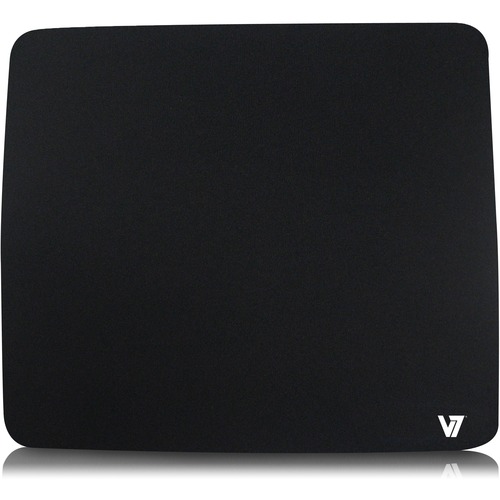 V7 MP01BLK-2NPV7 Black Mouse Pad - V7 Black Mouse Pad - 9.05 x 7.87 x 0.35 in (229 x 200 x 8.89 mm) - Non-Slip Rubber backing - smooth optical surface