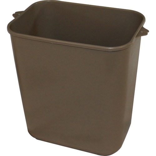 Impact Soft-Sided Wastebasket - 3.50 gal Capacity - Dent Resistant, Rust Resistant, Leak Resistant, Durable - 12.2" Height x 7.9" Width - Polyethylene, Plastic - Beige - 1 Each