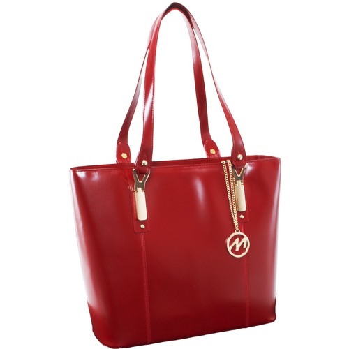 McKleinUSA Leather Ladies' Tote with Tablet Pocket - Top Grain Leather Body - 13" Height x 14.5" Width x 5" Depth - 1 Each