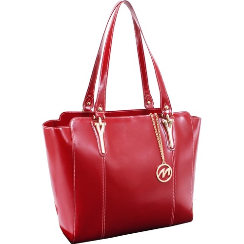 McKleinUSA Leather Ladies' Tote with Tablet Pocket - Top Grain Leather Body - 13" Height x 14" Width x 6" Depth - 1 Each