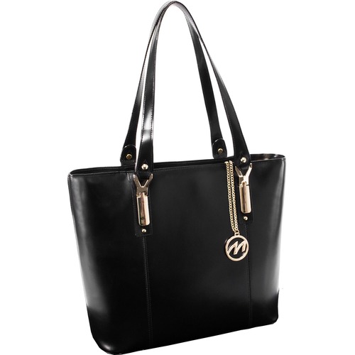 McKleinUSA Leather Ladies' Tote with Tablet Pocket - Top Grain Leather Body - 13" Height x 14.5" Width x 5" Depth - 1 Each