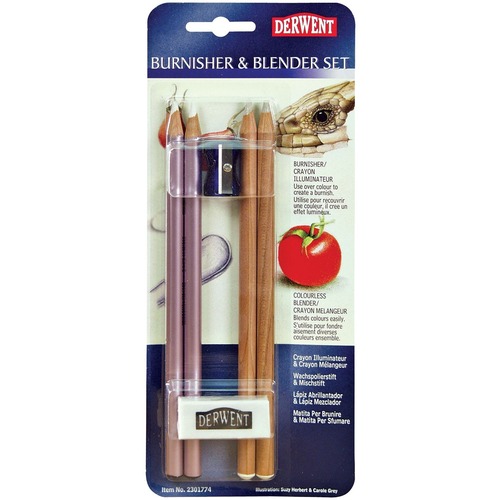 Derwent DWT24858 Graphic Pencil Set - Colorless Blender - 4 / Pack