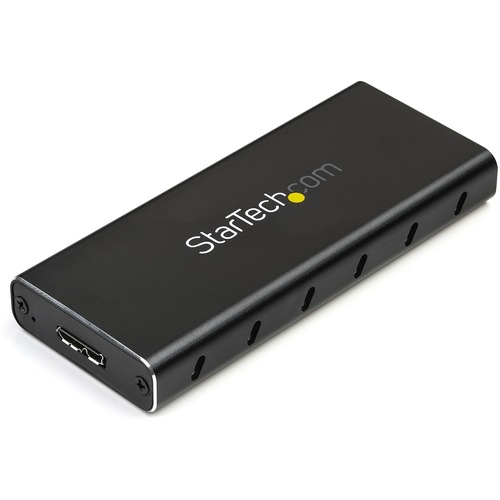 StarTech.com M.2 SSD Enclosure for M.2 SATA SSDs - USB 3.1 (10Gbps) with USB-C Cable - External Enclosure for USB-C Host - Aluminum - Turn your M.2 SATA drive into an ultra-fast, portable storage solution for a USB C enabled host including MacBook, Chrome
