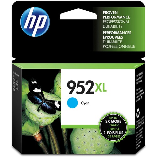 HP 952XL Original Ink Cartridge - Single Pack - Inkjet - High Yield - 1600 Pages - Cyan - Ink Cartridges & Printheads - HEWL0S61AN140