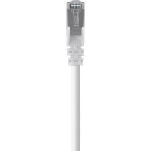 Belkin RJ45 Category 5e Patch Cable - 18 ft Category 5e Network Cable for Network Device - First End: 1 x RJ-45 Network - Male - Second End: 1 x RJ-45 Network - Male - 100 Mbit/s - Patch Cable - Gold Plated Contact - 24 AWG - White - 1 Each