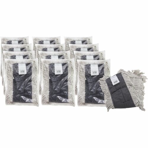 Genuine Joe Disposable Dust Mop Refill - 5" Width x 24" Length - Cotton - 12 / Carton