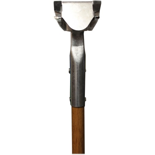 Genuine Joe Dust Mop Snap-on Wood Handle - 60" Length - 1.50" Diameter - Natural, Silver - Wood - 1 Each