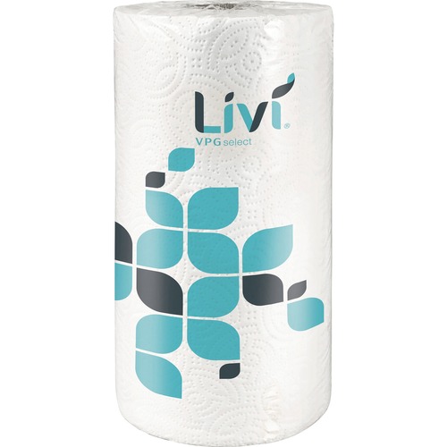 Livi Two-ply Kitchen Roll Towel, 9x11, 85 Sheets/Roll, 30/Case