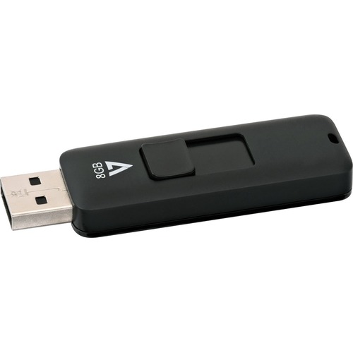 V7 VF28GAR-3N8GB USB 2.0 Flash Drive - With Retractable USB connector - 8GB USB 2.0 Flash Drive - With Retractable USB connector
