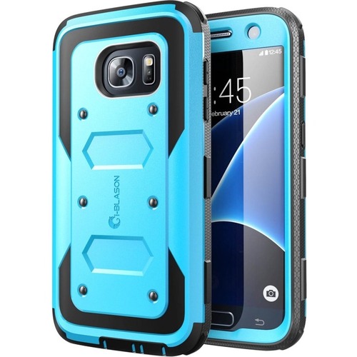 SUP Galaxy S7 Armorbox Dual Layer Full Body Protective Case - For Smartphone - Blue - Damage Resistant, Shock Resistant, Drop Resistant, Scratch Resistant, Shock Absorbing - Thermoplastic Polyurethane (TPU), Polycarbonate