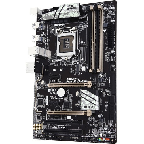 Gigabyte Ultra Durable GA-X150-PLUS WS Desktop Motherboard - Intel C232 Chipset - Socket H4 LGA-1151 - ATX - 64 GB DDR4 SDRAM Maximum RAM - UDIMM, DIMM - 4 x Memory Slots - Gigabit Ethernet - 6 x SATA Interfaces