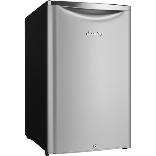 Danby 4.4 Cu.ft. Compact Refrigerator - 4.40 ft³ - Auto-defrost - Auto-defrost - Reversible - 4.40 ft³ Net Refrigerator Capacity - Metallic