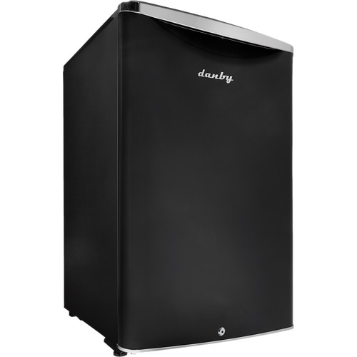Danby 4.4 Cu.ft. Compact Refrigerator - 4.40 ft³ - Auto-defrost - Auto-defrost - Reversible - 4.40 ft³ Net Refrigerator Capacity - 268 kWh per Year - Black - Metallic