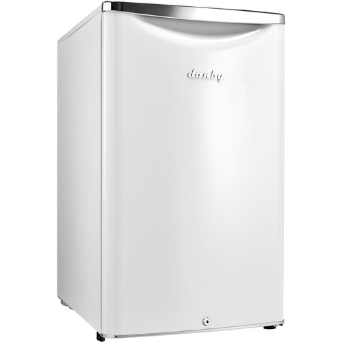 Danby 4.4 Cu.ft. Compact Refrigerator - 4.40 ft³ - Auto-defrost - Auto-defrost - Reversible - 4.40 ft³ Net Refrigerator Capacity - Metallic - Chrome