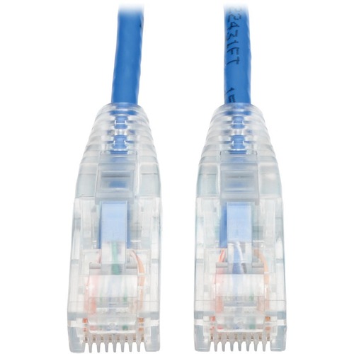 Tripp Lite 2ft Cat6 Gigabit Snagless Molded Slim UTP Patch Cable RJ45 M/M Blue 2' - 2 ft Category 6 Network Cable for Network Device, Switch, Router, Server, Modem, Printer, Computer - First End: 1 x RJ-45 Network - Male - Second End: 1 x RJ-45 Network - 