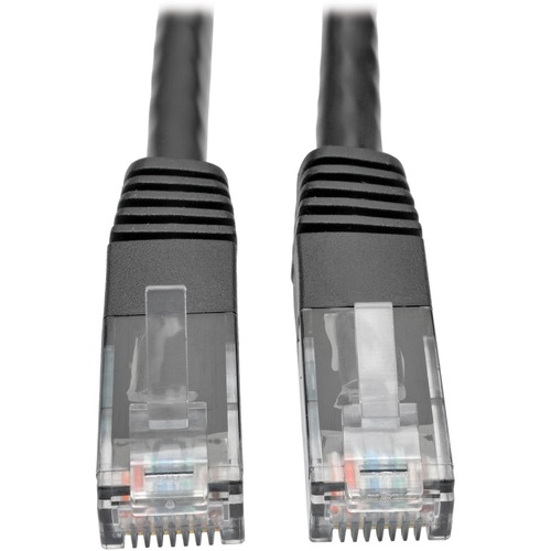 Tripp Lite 5ft Cat6 Gigabit Molded Patch Cable RJ45 M/M 550MHz 24 AWG Black - 5 ft Category 6 Network Cable for Network Device, Router, Modem, Blu-ray Player, Printer, Computer - First End: 1 x RJ-45 Network - Male - Second End: 1 x RJ-45 Network - Male -